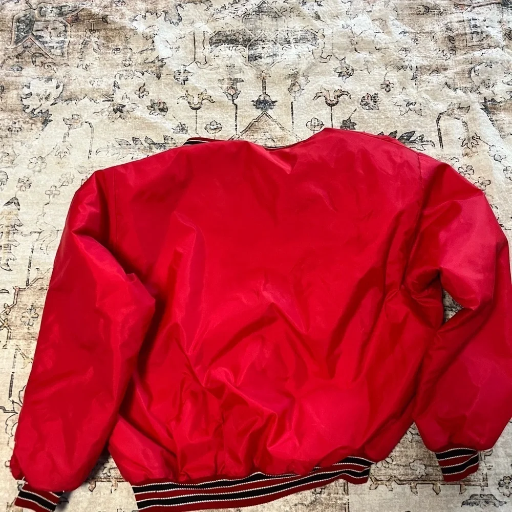 Vintage Delong Varsity Baseball Jacket Lackawanna Trail Lions Size Large